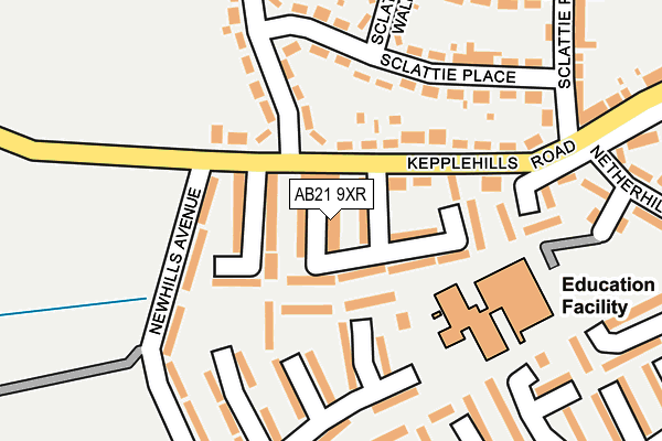 AB21 9XR map - OS OpenMap – Local (Ordnance Survey) AB21 9XR map - OS OpenMap – Local (Ordnance Survey)