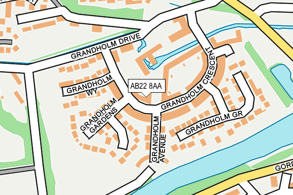 AB22 8AA map - OS OpenMap – Local (Ordnance Survey) AB22 8AA map - OS OpenMap – Local (Ordnance Survey)