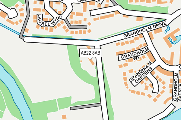 AB22 8AB map - OS OpenMap – Local (Ordnance Survey) AB22 8AB map - OS OpenMap – Local (Ordnance Survey)