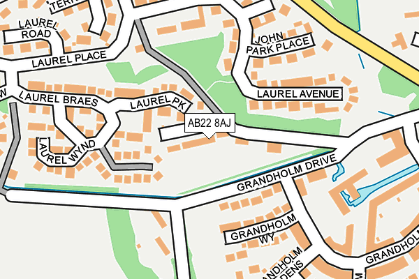 AB22 8AJ map - OS OpenMap – Local (Ordnance Survey) AB22 8AJ map - OS OpenMap – Local (Ordnance Survey)