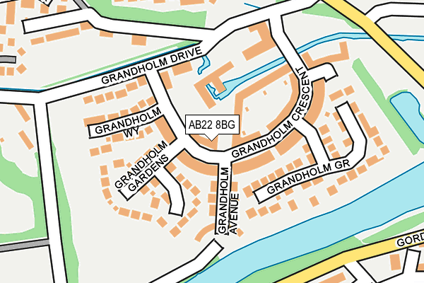 AB22 8BG map - OS OpenMap – Local (Ordnance Survey) AB22 8BG map - OS OpenMap – Local (Ordnance Survey)