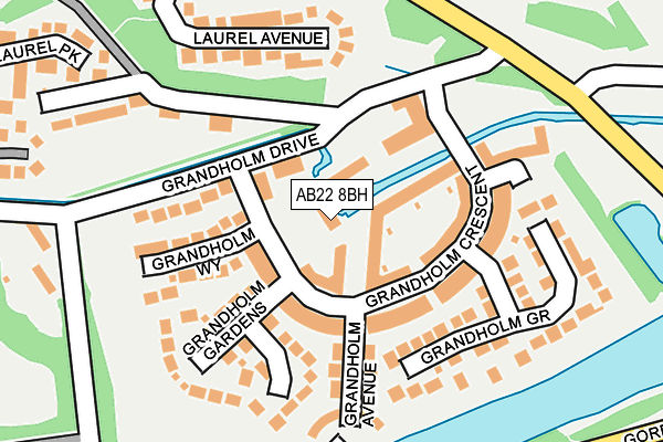 AB22 8BH map - OS OpenMap – Local (Ordnance Survey) AB22 8BH map - OS OpenMap – Local (Ordnance Survey)
