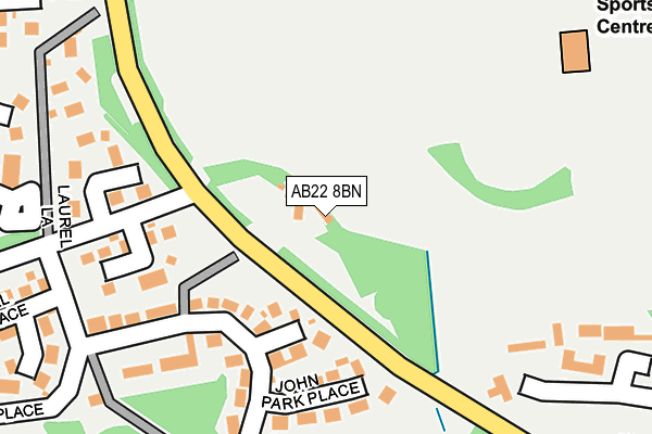 AB22 8BN map - OS OpenMap – Local (Ordnance Survey) AB22 8BN map - OS OpenMap – Local (Ordnance Survey)