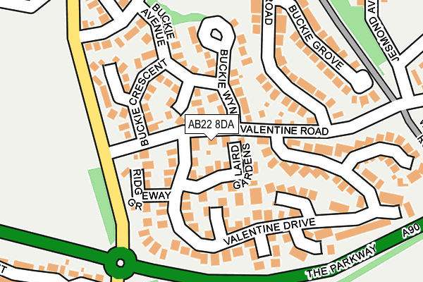 AB22 8DA map - OS OpenMap – Local (Ordnance Survey) AB22 8DA map - OS OpenMap – Local (Ordnance Survey)