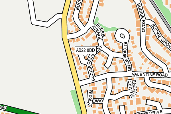 AB22 8DD map - OS OpenMap – Local (Ordnance Survey) AB22 8DD map - OS OpenMap – Local (Ordnance Survey)