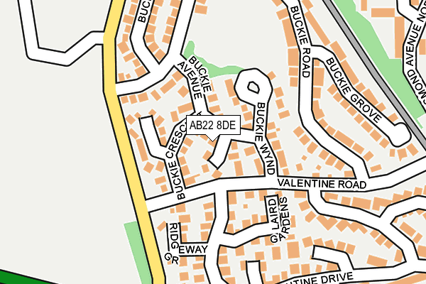 AB22 8DE map - OS OpenMap – Local (Ordnance Survey) AB22 8DE map - OS OpenMap – Local (Ordnance Survey)