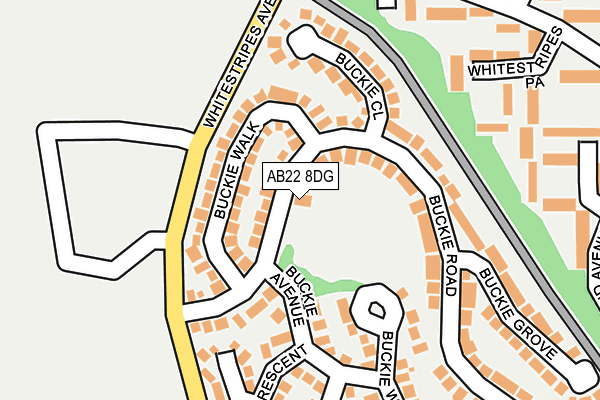 AB22 8DG map - OS OpenMap – Local (Ordnance Survey) AB22 8DG map - OS OpenMap – Local (Ordnance Survey)