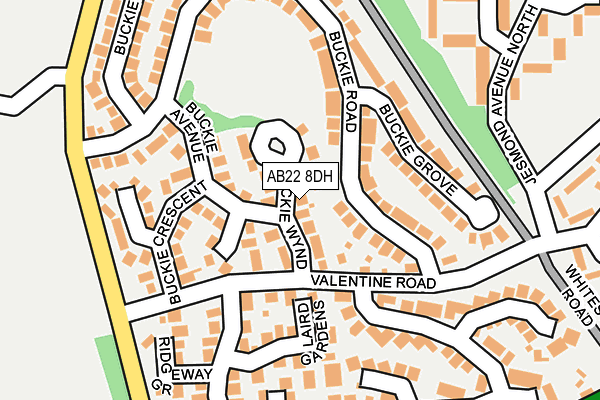 AB22 8DH map - OS OpenMap – Local (Ordnance Survey) AB22 8DH map - OS OpenMap – Local (Ordnance Survey)