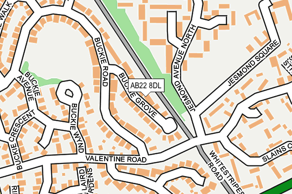 AB22 8DL map - OS OpenMap – Local (Ordnance Survey) AB22 8DL map - OS OpenMap – Local (Ordnance Survey)
