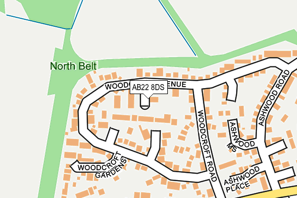 AB22 8DS map - OS OpenMap – Local (Ordnance Survey) AB22 8DS map - OS OpenMap – Local (Ordnance Survey)