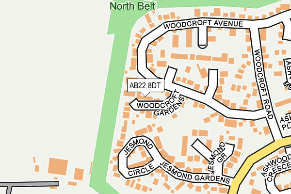AB22 8DT map - OS OpenMap – Local (Ordnance Survey) AB22 8DT map - OS OpenMap – Local (Ordnance Survey)