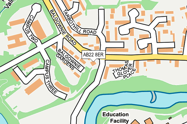AB22 8ER map - OS OpenMap – Local (Ordnance Survey) AB22 8ER map - OS OpenMap – Local (Ordnance Survey)