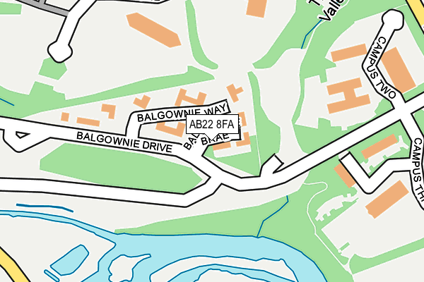 AB22 8FA map - OS OpenMap – Local (Ordnance Survey) AB22 8FA map - OS OpenMap – Local (Ordnance Survey)
