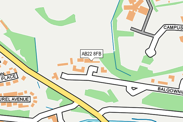 AB22 8FB map - OS OpenMap – Local (Ordnance Survey) AB22 8FB map - OS OpenMap – Local (Ordnance Survey)