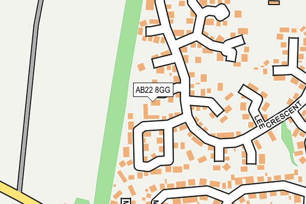 AB22 8GG map - OS OpenMap – Local (Ordnance Survey) AB22 8GG map - OS OpenMap – Local (Ordnance Survey)