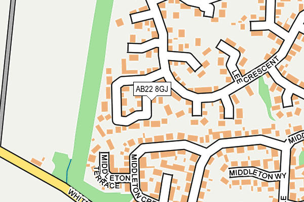 AB22 8GJ map - OS OpenMap – Local (Ordnance Survey) AB22 8GJ map - OS OpenMap – Local (Ordnance Survey)