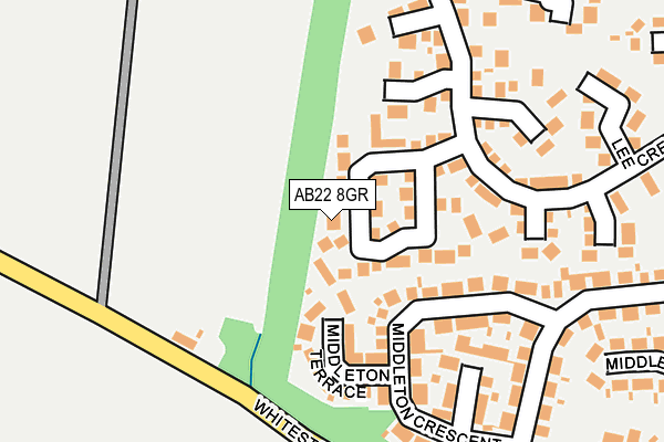 AB22 8GR map - OS OpenMap – Local (Ordnance Survey) AB22 8GR map - OS OpenMap – Local (Ordnance Survey)
