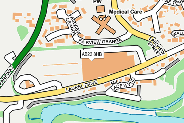 AB22 8HB map - OS OpenMap – Local (Ordnance Survey) AB22 8HB map - OS OpenMap – Local (Ordnance Survey)