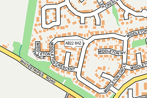 AB22 8HZ map - OS OpenMap – Local (Ordnance Survey) AB22 8HZ map - OS OpenMap – Local (Ordnance Survey)