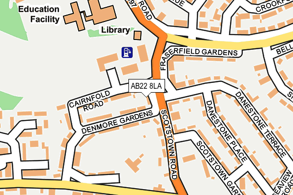 AB22 8LA map - OS OpenMap – Local (Ordnance Survey) AB22 8LA map - OS OpenMap – Local (Ordnance Survey)