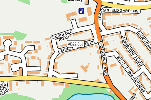 AB22 8LJ map - OS OpenMap – Local (Ordnance Survey) AB22 8LJ map - OS OpenMap – Local (Ordnance Survey)