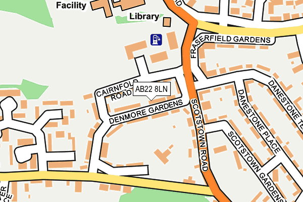 AB22 8LN map - OS OpenMap – Local (Ordnance Survey) AB22 8LN map - OS OpenMap – Local (Ordnance Survey)