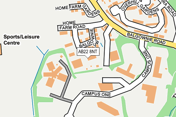 AB22 8NT map - OS OpenMap – Local (Ordnance Survey) AB22 8NT map - OS OpenMap – Local (Ordnance Survey)