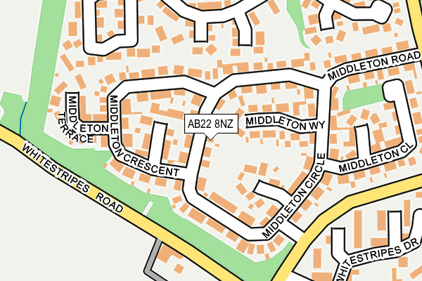 AB22 8NZ map - OS OpenMap – Local (Ordnance Survey) AB22 8NZ map - OS OpenMap – Local (Ordnance Survey)