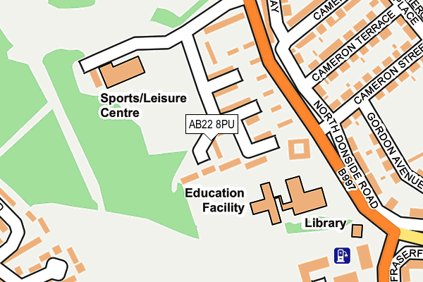 AB22 8PU map - OS OpenMap – Local (Ordnance Survey) AB22 8PU map - OS OpenMap – Local (Ordnance Survey)