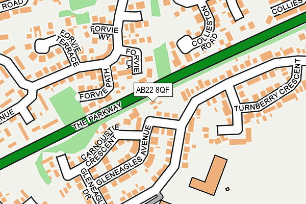 AB22 8QF map - OS OpenMap – Local (Ordnance Survey) AB22 8QF map - OS OpenMap – Local (Ordnance Survey)