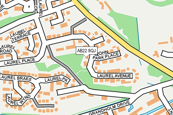 AB22 8QJ map - OS OpenMap – Local (Ordnance Survey) AB22 8QJ map - OS OpenMap – Local (Ordnance Survey)