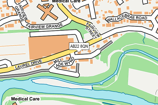 AB22 8QN map - OS OpenMap – Local (Ordnance Survey) AB22 8QN map - OS OpenMap – Local (Ordnance Survey)