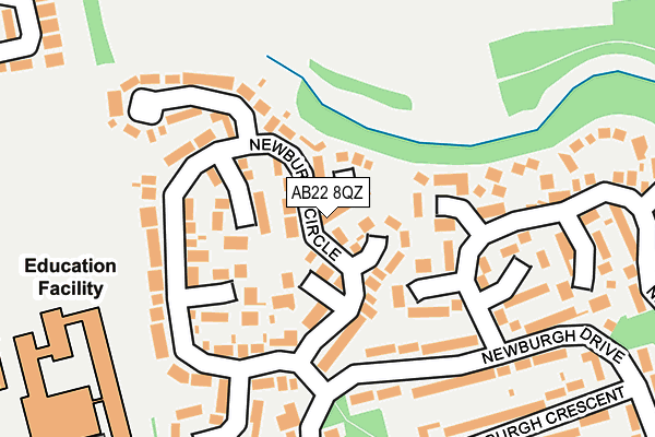 AB22 8QZ map - OS OpenMap – Local (Ordnance Survey) AB22 8QZ map - OS OpenMap – Local (Ordnance Survey)
