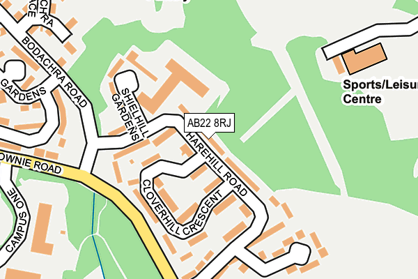 AB22 8RJ map - OS OpenMap – Local (Ordnance Survey) AB22 8RJ map - OS OpenMap – Local (Ordnance Survey)