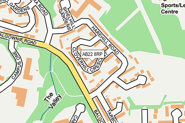 AB22 8RP map - OS OpenMap – Local (Ordnance Survey) AB22 8RP map - OS OpenMap – Local (Ordnance Survey)