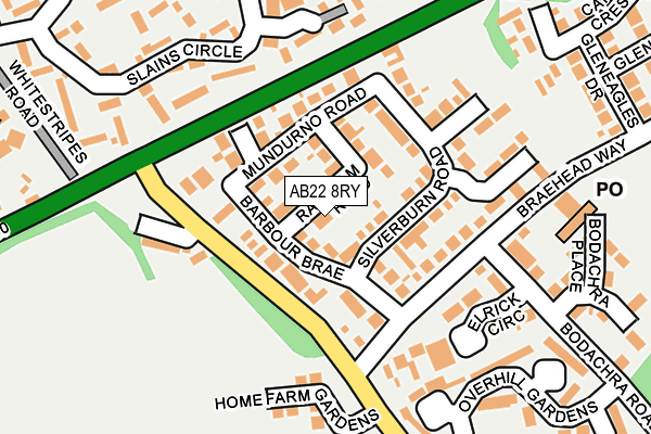 AB22 8RY map - OS OpenMap – Local (Ordnance Survey) AB22 8RY map - OS OpenMap – Local (Ordnance Survey)