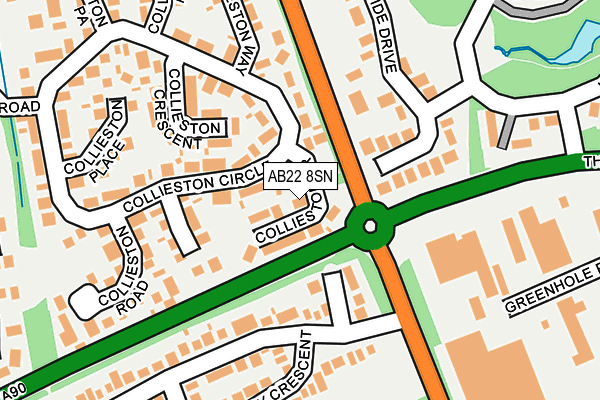 AB22 8SN map - OS OpenMap – Local (Ordnance Survey) AB22 8SN map - OS OpenMap – Local (Ordnance Survey)