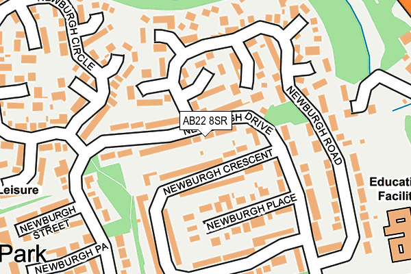 AB22 8SR map - OS OpenMap – Local (Ordnance Survey) AB22 8SR map - OS OpenMap – Local (Ordnance Survey)