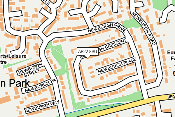 AB22 8SU map - OS OpenMap – Local (Ordnance Survey) AB22 8SU map - OS OpenMap – Local (Ordnance Survey)