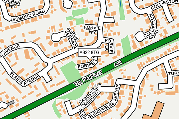 AB22 8TG map - OS OpenMap – Local (Ordnance Survey) AB22 8TG map - OS OpenMap – Local (Ordnance Survey)