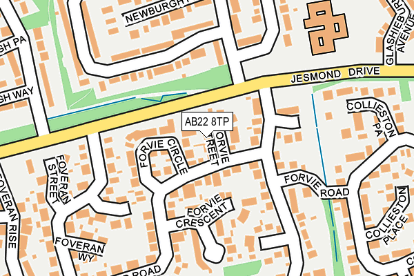 AB22 8TP map - OS OpenMap – Local (Ordnance Survey) AB22 8TP map - OS OpenMap – Local (Ordnance Survey)