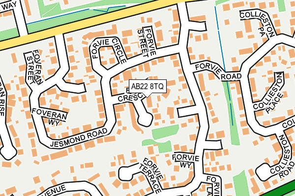 AB22 8TQ map - OS OpenMap – Local (Ordnance Survey) AB22 8TQ map - OS OpenMap – Local (Ordnance Survey)