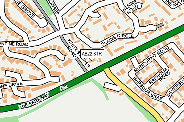 AB22 8TR map - OS OpenMap – Local (Ordnance Survey) AB22 8TR map - OS OpenMap – Local (Ordnance Survey)