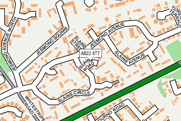AB22 8TT map - OS OpenMap – Local (Ordnance Survey) AB22 8TT map - OS OpenMap – Local (Ordnance Survey)