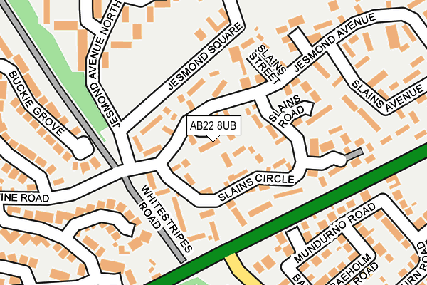 AB22 8UB map - OS OpenMap – Local (Ordnance Survey) AB22 8UB map - OS OpenMap – Local (Ordnance Survey)