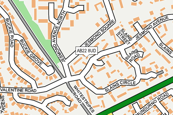 AB22 8UD map - OS OpenMap – Local (Ordnance Survey) AB22 8UD map - OS OpenMap – Local (Ordnance Survey)