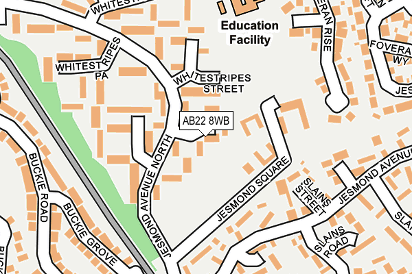 AB22 8WB map - OS OpenMap – Local (Ordnance Survey) AB22 8WB map - OS OpenMap – Local (Ordnance Survey)