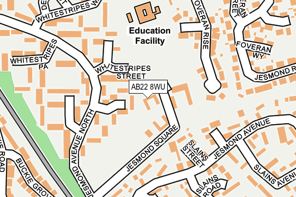 AB22 8WU map - OS OpenMap – Local (Ordnance Survey) AB22 8WU map - OS OpenMap – Local (Ordnance Survey)