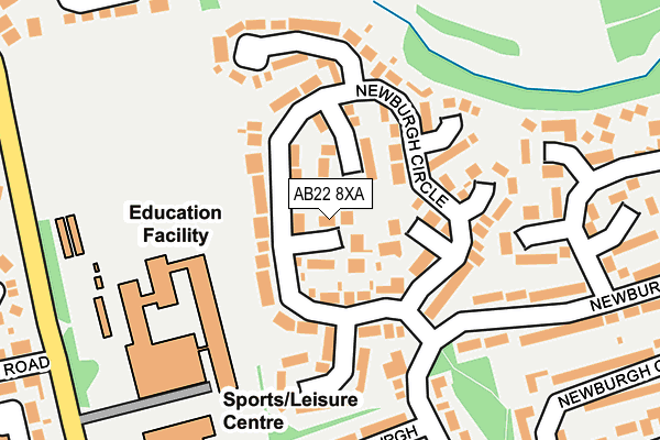 AB22 8XA map - OS OpenMap – Local (Ordnance Survey) AB22 8XA map - OS OpenMap – Local (Ordnance Survey)