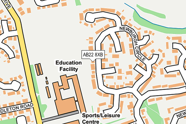 AB22 8XB map - OS OpenMap – Local (Ordnance Survey) AB22 8XB map - OS OpenMap – Local (Ordnance Survey)